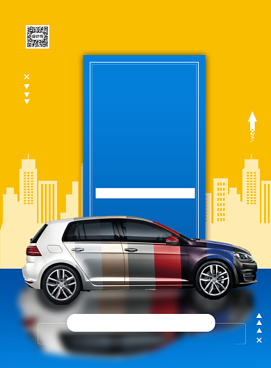 简约汽车车位促销印刷海报背景