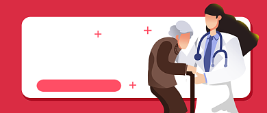 世界预防中风日红色卡通新媒体配图背景