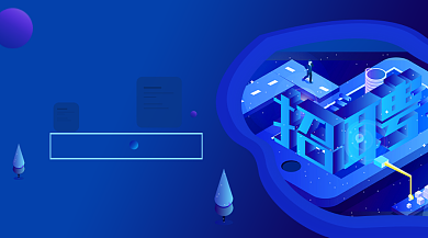 毕业招聘会蓝色大气科技手机横图背景