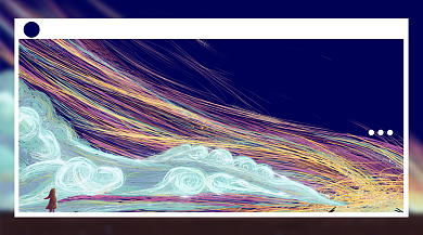 六月你好手绘横版海报背景