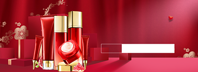 天猫618美妆护肤电商促销海报banner模板背景