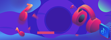 耳机淘宝banner图背景