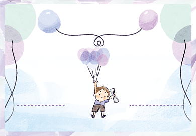 手绘紫色毕业证书背景