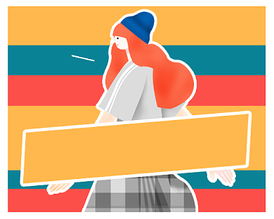 每周穿搭分享卡通小程序封面背景