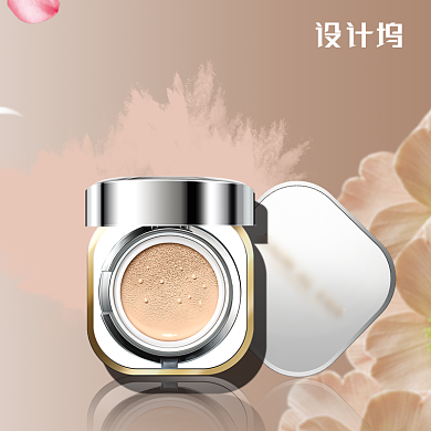 气垫热夏不化妆粉底液化妆品背景