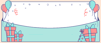 员工生日会创意卡通公众号首图背景