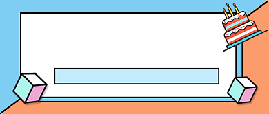 卡通时尚企业生日快乐活动新媒体配图背景