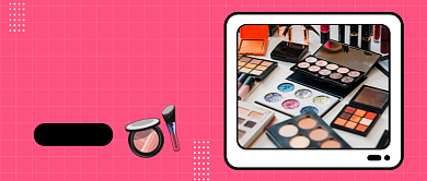 网红博主美妆上新新品钜惠背景