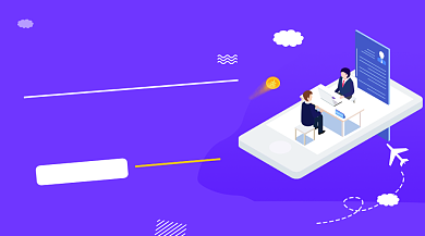 毕业招聘蓝色简约手机横图背景