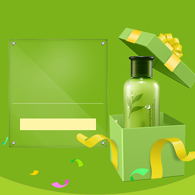 618美妆护肤专场夏季清新大促模板背景