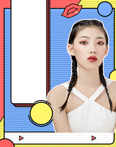 618返场孟菲斯网红直播间海报背景