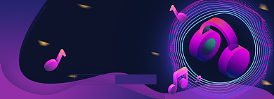 耳机电子产品淘宝电商banner图背景