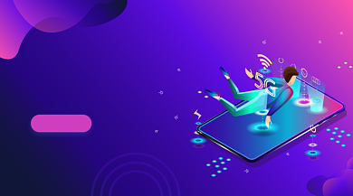 5G科技新时代炫彩大气手机横图背景