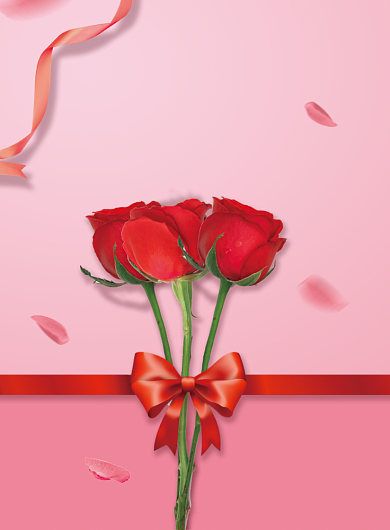 粉色简约欧美风春季尚新宣传印刷海报背景