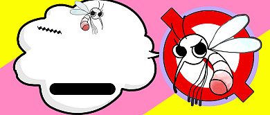 粉色卡通驱蚊方法推荐新媒体配图背景