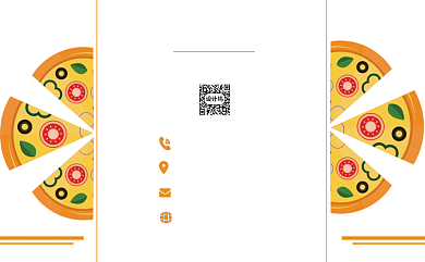 卡通简约披萨送餐卡名片背景