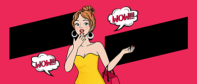 卡通创意打折促销宣传公众号首图背景