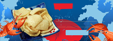 零食虾片淘宝电商banner图背景