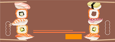 速食寿司电商淘宝banner图背景