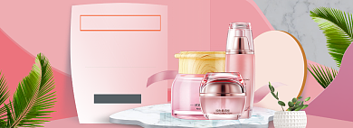 夏季美妆海报banner模板背景