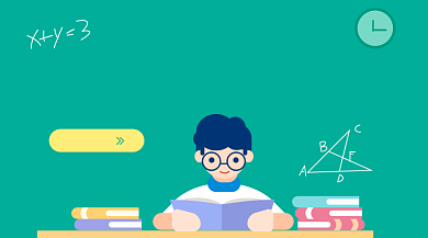 高考冲刺补习班绿色插画手机横图背景