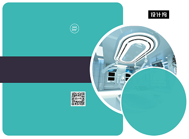 大气时尚医疗科技医疗器械三折页模板背景