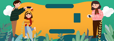 春季亲子装淘宝电商banner图背景