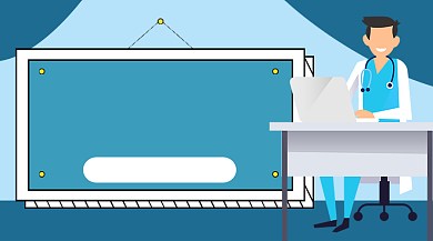 小儿腹泻医疗知识课程封面背景
