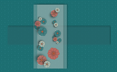 绿色中国风名片模板背景