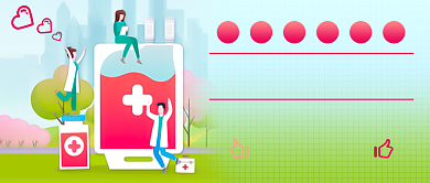 公益无偿献血新媒体首图背景