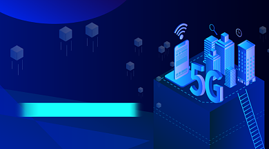 5G互联网科技大气简约手机横图背景