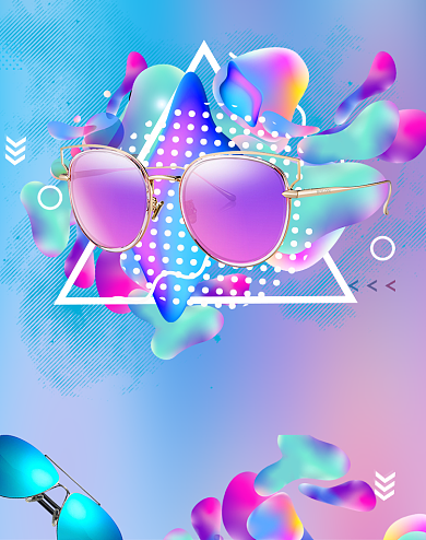 眼镜墨镜新品上新直播秒杀海报背景