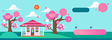 日语网课淘宝电商banner图背景