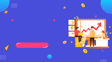 极速贷款理财蓝色手绘插画手机横图背景