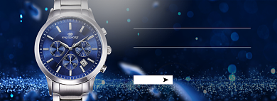 男士手表蓝色科技促销海报banner背景
