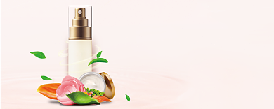 粉色美妆盛宴优惠券背景