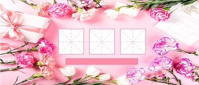 粉色简约母亲节促销公众号首图背景