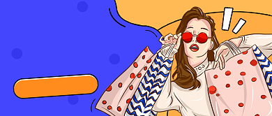 618剁手指南创意插画公众号首图背景