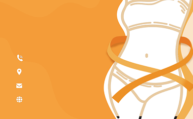 橙色美容美体名片背景