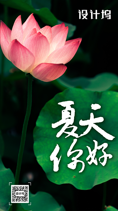 夏天你好手机海报背景