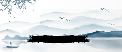 中国风七月你好新媒体配图背景