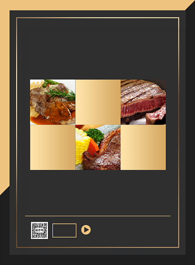 自助牛排美食促销印刷海报背景