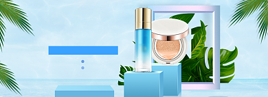 美妆防晒海报banner模板背景