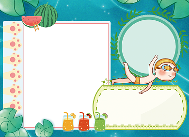 绿色夏至节气手抄报小报背景