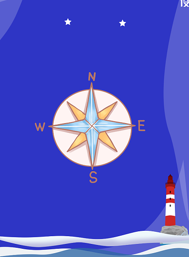 蓝色指南针国际航海日印刷海报背景