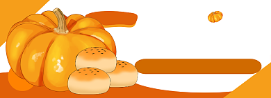 南瓜派卡通黄色电商淘宝banner图背景