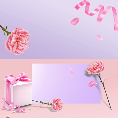 粉色浪漫温馨极简父亲节贺卡设计模板背景