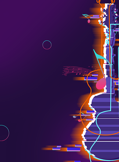 乐器培训班吉他招生海报背景