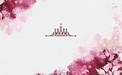 红色手绘名片模板背景