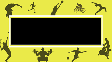 燃烧卡路里健身会所剪影插画手机横图背景